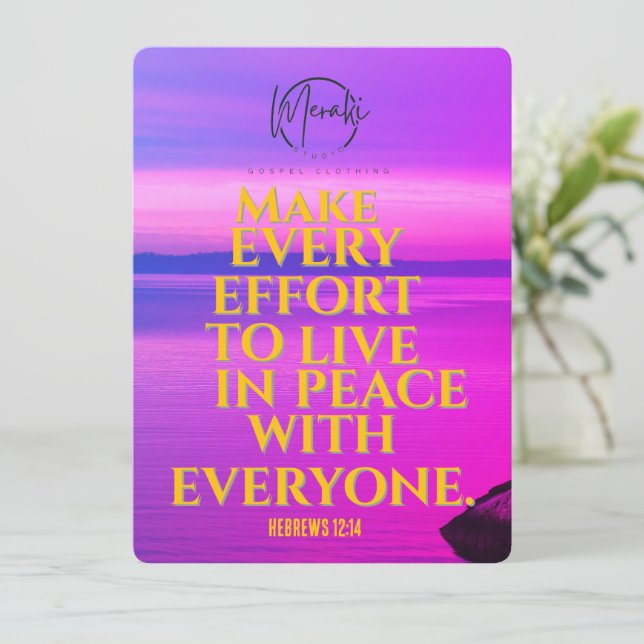 "Gör allt för att leva i fred med Inbjudningar (Stående Fram)