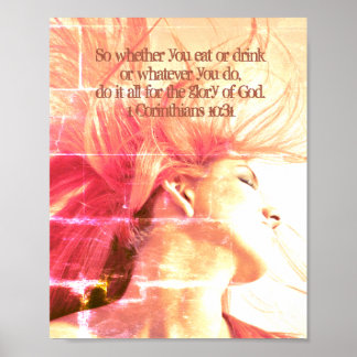 Gör allt för Guds ära. 1 Corinthians 10:3 Poster