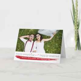 Gör allt från det lyckligt gifta fotot helgkort