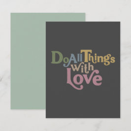 Gör allt Sak med Kärlek Anteckningskort