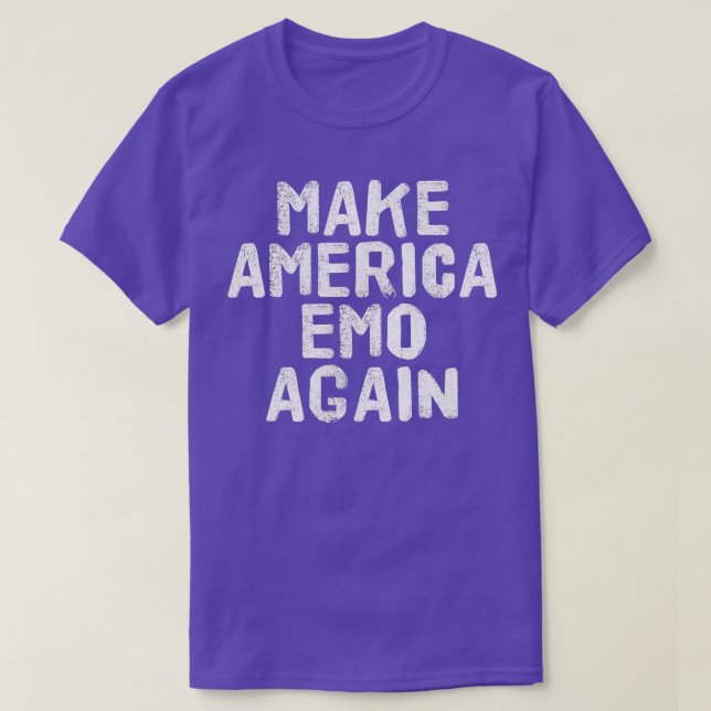 GÖR AMERICA EMO AGAIN Funny Goth US Gift Idea T Shirt (Design framsida)