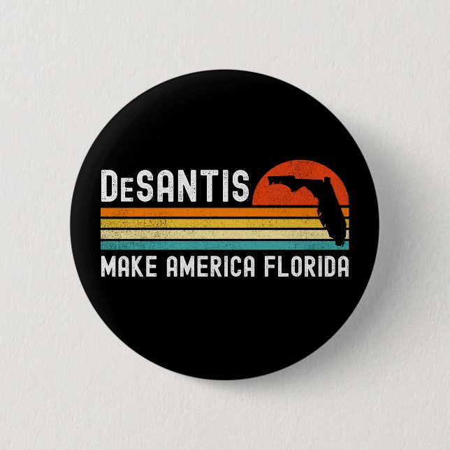 Gör America Florida Ron DeSantis 2024 Knapp (Framsida)