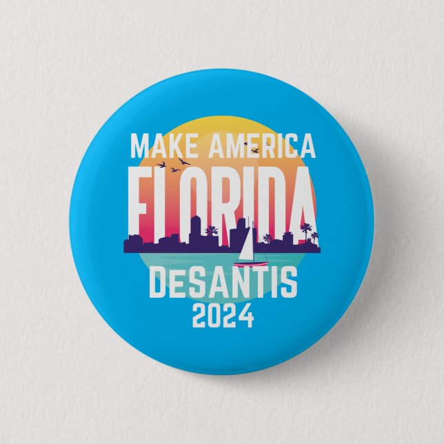 Gör America Florida Ron Desantis 2024 Knapp (Framsida)