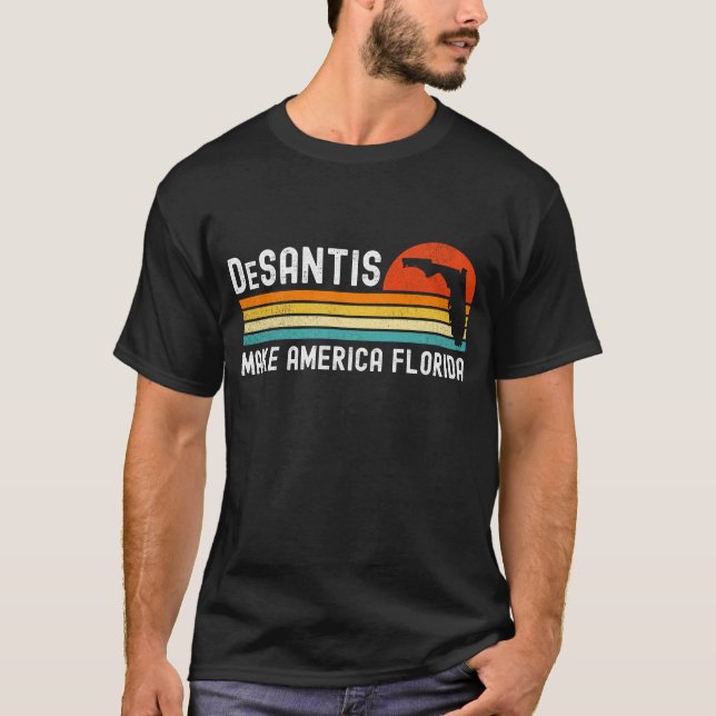 Gör America Florida Ron DeSantis 2028 T Shirt (Framsida)