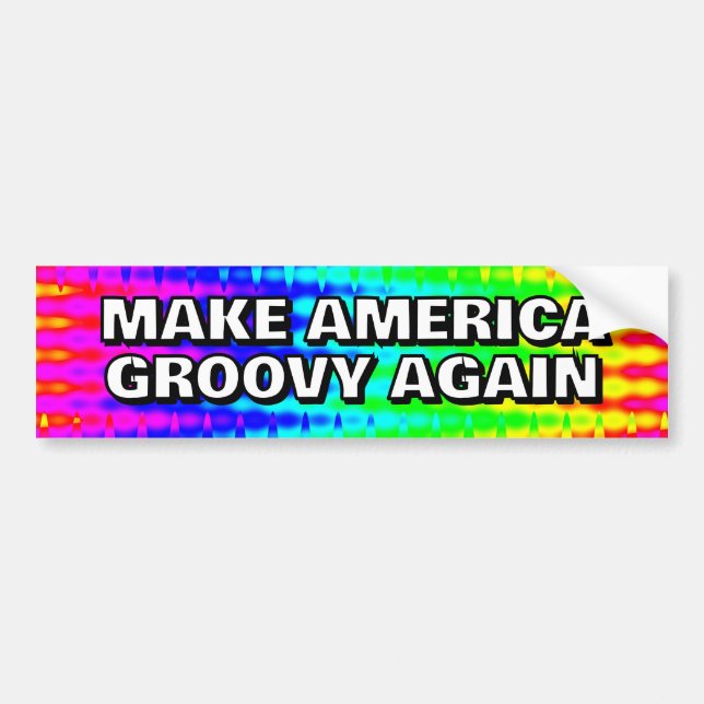 GÖR AMERICA GROOVY IGEN, du kan ändra ord Bildekal (Framsidan)