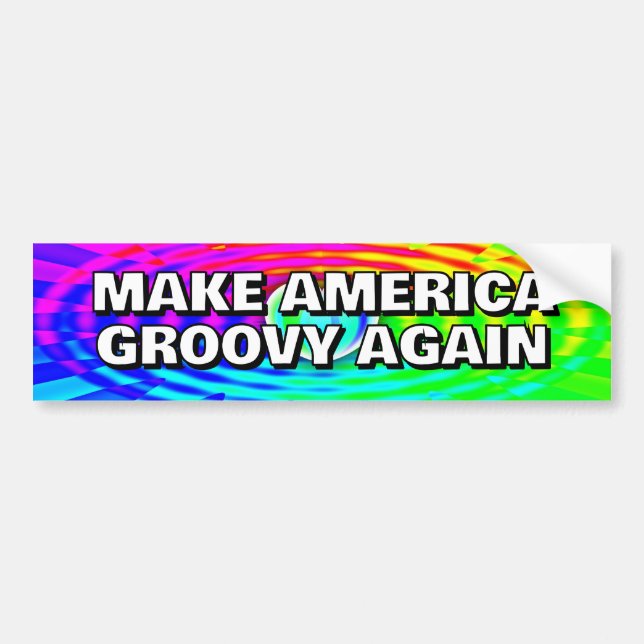 GÖR AMERICA GROOVY IGEN, du kan ändra ord Bildekal (Framsidan)