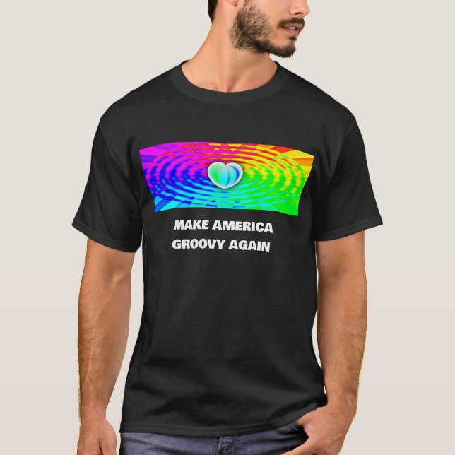 GÖR AMERICA GROOVY IGEN, du kan ändra ord T Shirt (Framsida)