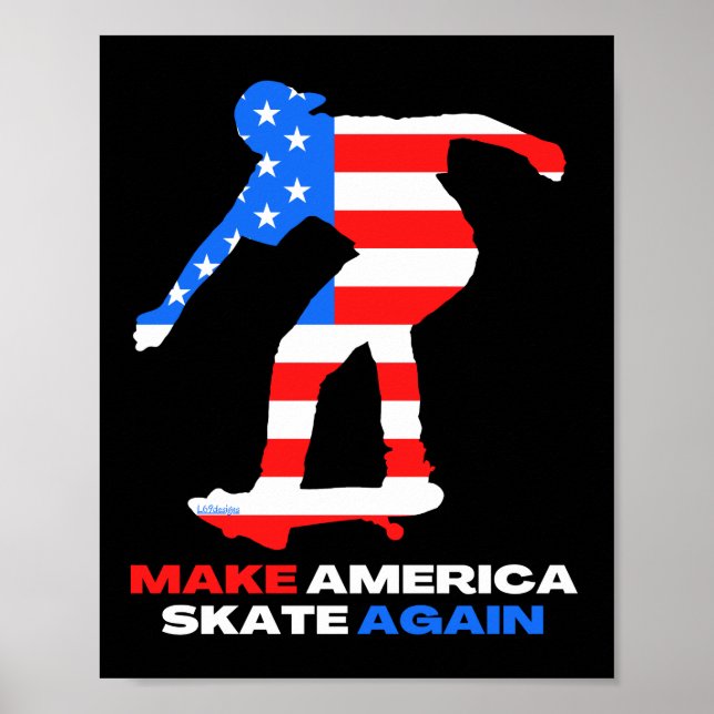 GÖR AMERICA SKATE AGAIN 50-50grind Edition Poster (Framsidan)