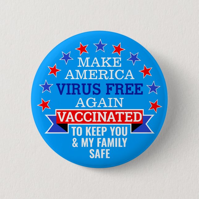 GÖR AMERICA VIRUS FRITT IGEN | VACCINERAT KNAPP (Framsida)