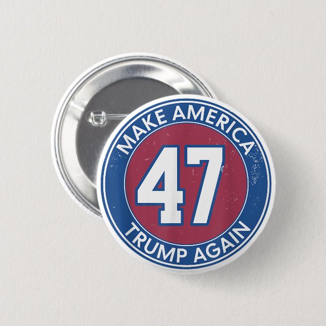 Gör Amerika 47 Trump Igen Knapp (Framsida & baksida)