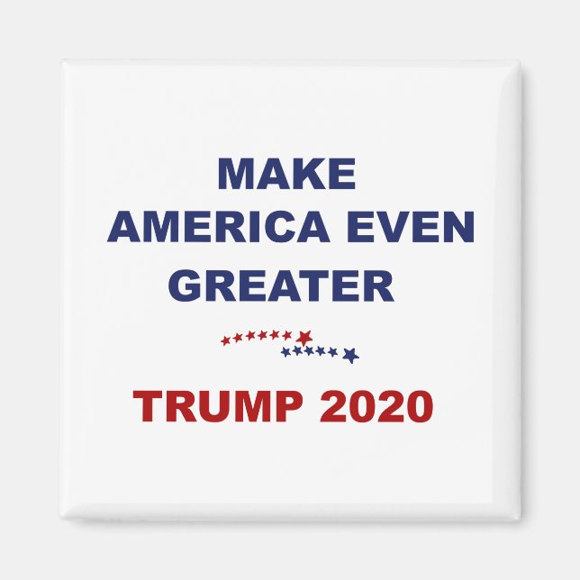 Gör Amerika ännu Underbarare Trump 2020 Magnet (Framsidan)