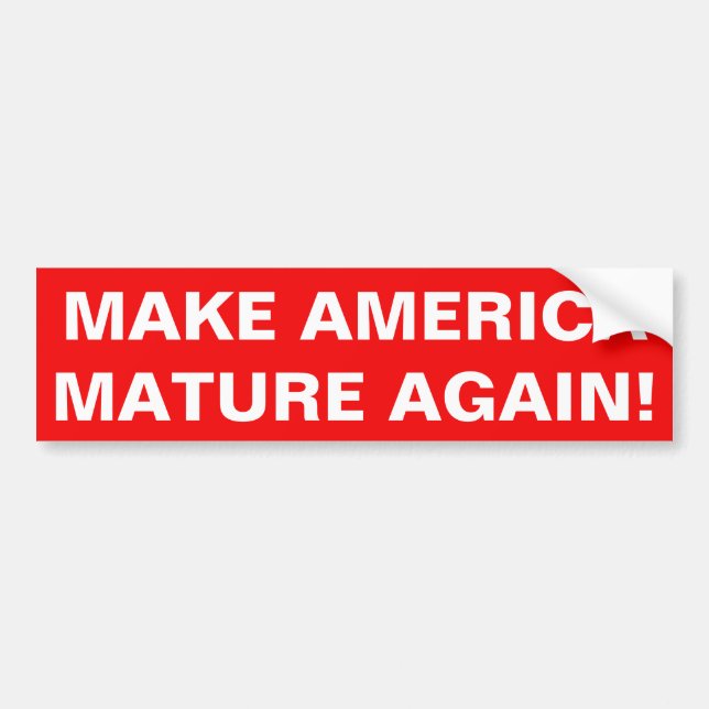 GÖR AMERIKA ATT MOGNA IGEN! BILDEKAL (Framsidan)