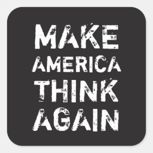 GÖR AMERIKA ATT TÄNKA IGEN sociala Fyrkantigt Klistermärke