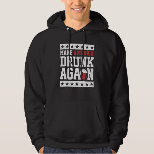 Gör Amerika Berusad Igen 2024 Dricka Hoodie