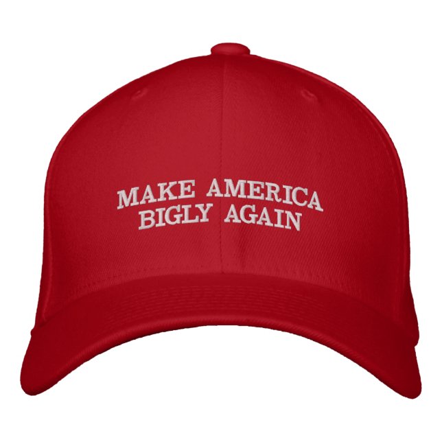 Gör Amerika Bigly igen #MAGA Broderad Keps (Framsida)