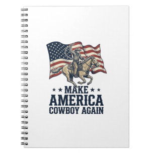 Gör Amerika Cowboy Igen Patriotisk Västra Tröja_ Anteckningsbok