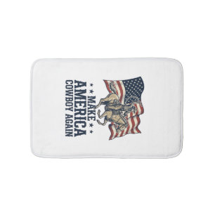 Gör Amerika Cowboy Igen Patriotisk Västra Tröja_ Badrumsmatta