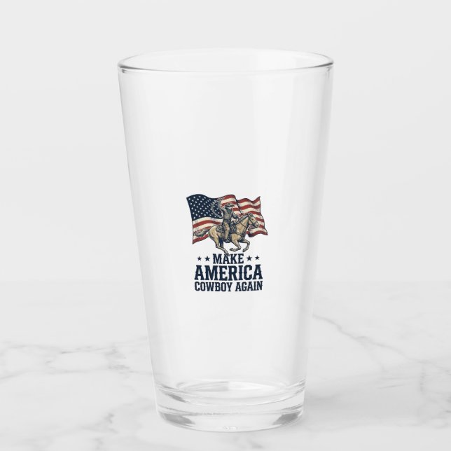 Gör Amerika Cowboy Igen Patriotisk Västra Tröja_ Glaskopp (Framsida)