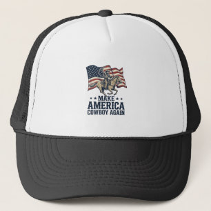 Gör Amerika Cowboy Igen Patriotisk Västra Tröja_ Keps