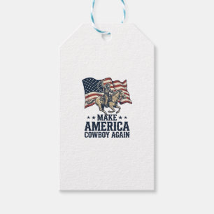 Gör Amerika Cowboy Igen Patriotisk Västra Tröja_ Presentetikett