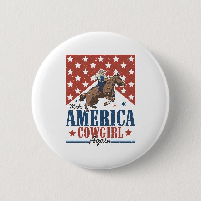 Gör Amerika Cowgirl igen Knapp (Framsida)