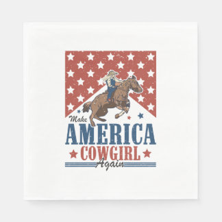 Gör Amerika Cowgirl igen Pappersservett