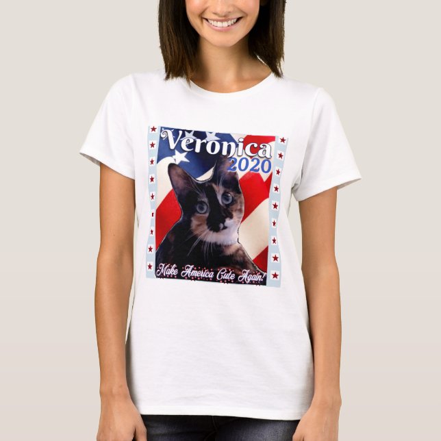 Gör Amerika Cute igen! Omröstning: Veronica 2020! T Shirt (Framsida)