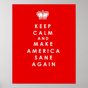 Gör Amerika den förnuftiga igen röda Anti Poster