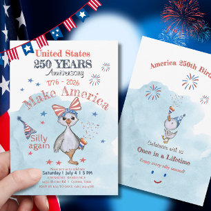 Gör Amerika Dumt Igen USA 250-årsjubileum Inbjudningar