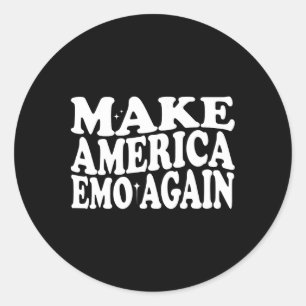 Gör Amerika Emo till en ny fin Goth-USA Runt Klistermärke