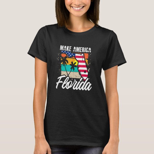 Gör Amerika Florida 1 T Shirt (Framsida)
