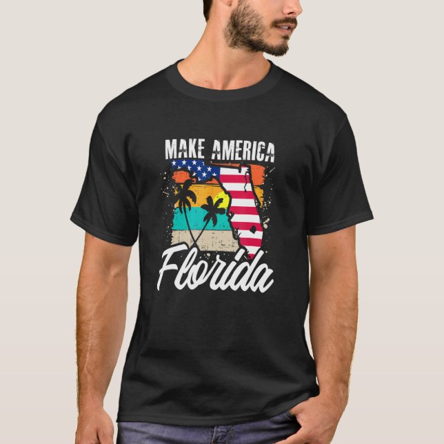Gör Amerika Florida 1 T Shirt (Framsida)