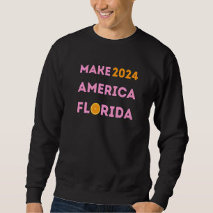 Gör Amerika Florida Desentis 2024 USA:s ordförande Lång Ärmad Tröja