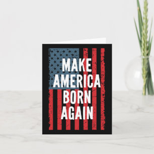 Gör Amerika Född Igen Fjärde Juli Självständighet Kort