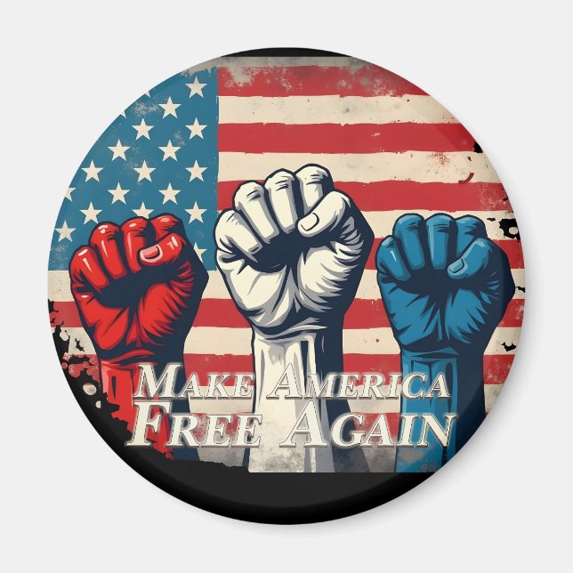 Gör Amerika frigjort igen-teckningar Magnet (Framsidan)