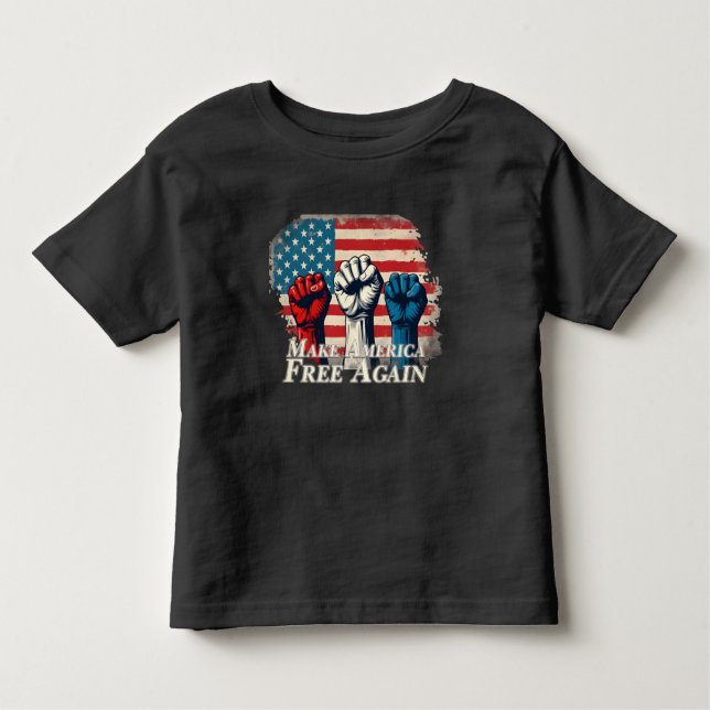 Gör Amerika frigjort igen-teckningar T Shirt (Framsida)