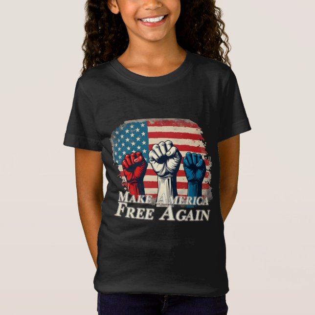 Gör Amerika frigjort igen-teckningar T Shirt (Framsida)