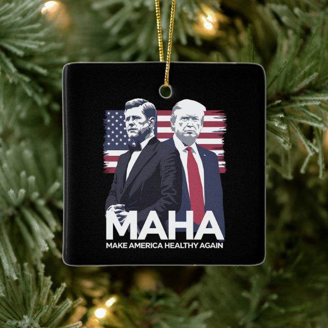 Gör Amerika friskt igen Julgransprydnad Keramik (Träd)