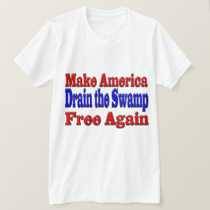 Gör Amerika fritt från rött rött i träsket blå T Shirt