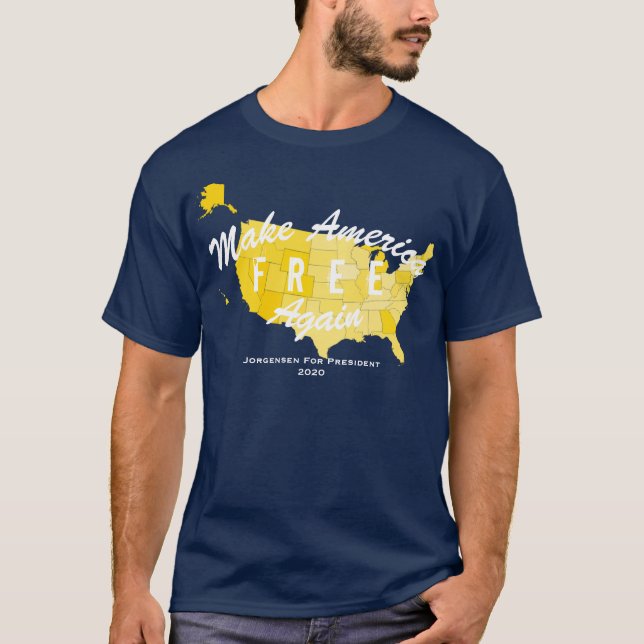 Gör Amerika fritt igen Libertarian Te T Shirt (Framsida)