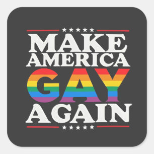Gör Amerika Gay igen till HBT-Pride månad Fyrkantigt Klistermärke