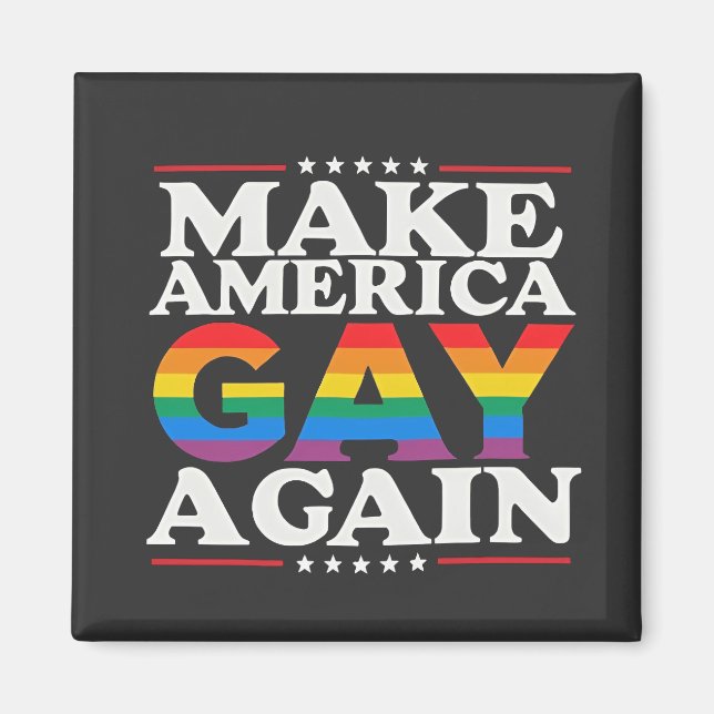 Gör Amerika Gay igen till HBT-Pride månad Magnet (Framsidan)