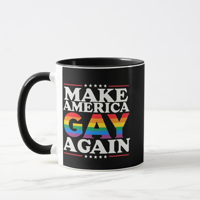 Gör Amerika Gay igen till HBT-Pride månad Mugg (Vänster)