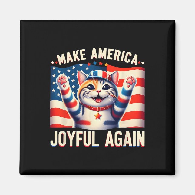 Gör Amerika Glatt igen Cat Dam Kamala Harris Magnet (Framsidan)