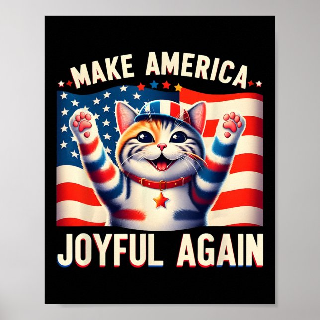 Gör Amerika Glatt igen Cat Dam Kamala Harris Poster (Framsidan)