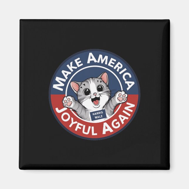 Gör Amerika Glatt igen Harris Wallz 2024 Magnet (Framsidan)