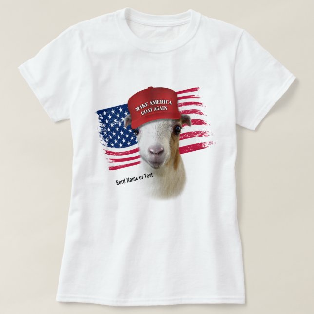 Gör Amerika GOAT igen LaMancha Kid Goat T Shirt (Design framsida)