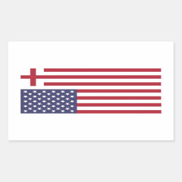 Gör Amerika Godly igen Flagga Rektangulärt Klistermärke