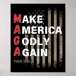 Gör Amerika Godly igen Psalm 33 Poster
