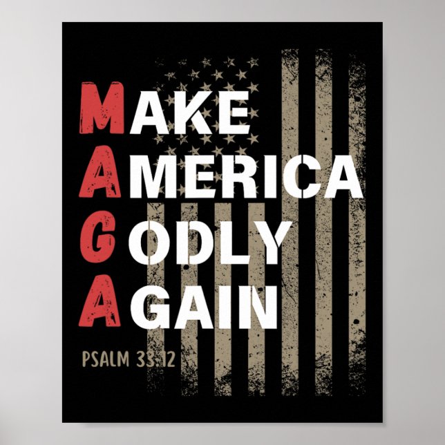 Gör Amerika Godly igen Psalm 33 Poster (Framsidan)